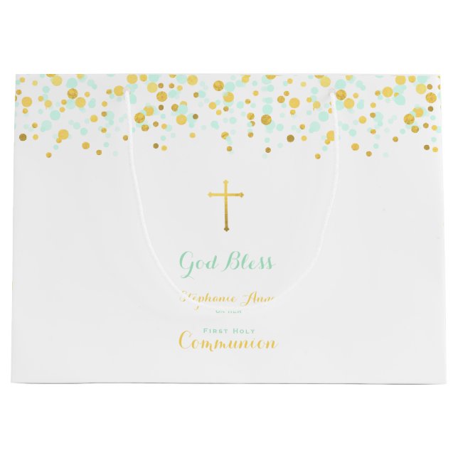 Kommune Minze und Goldfetti Große Geschenktüte (Vorderseite)