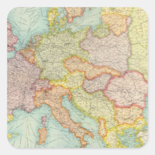 Kommunikation in Europa Quadratischer Aufkleber