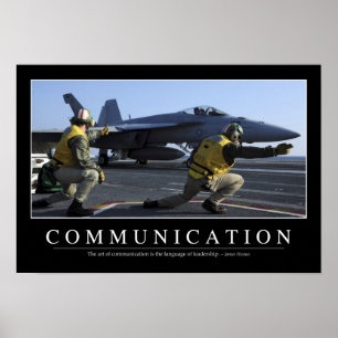 Kommunikation: Inspirierend Zitat Poster