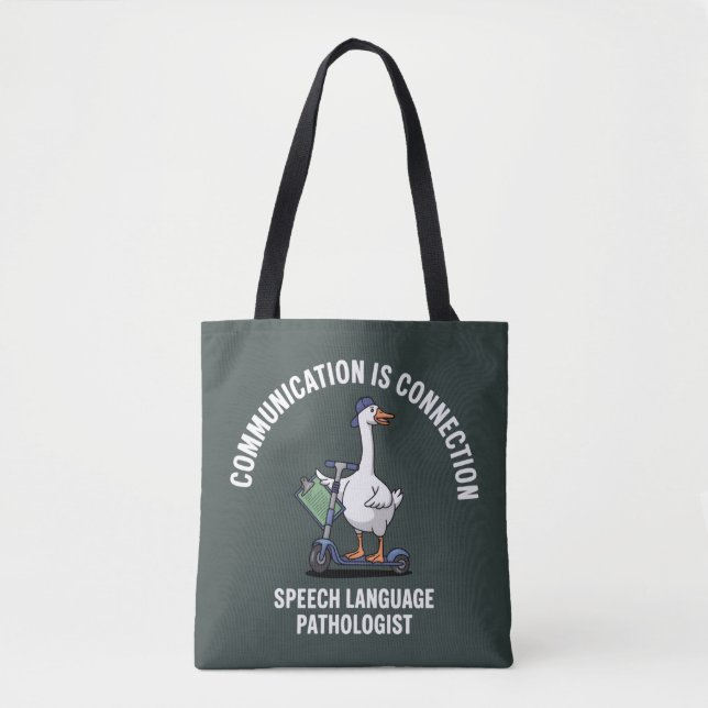 Kommunikation ist verbindende Sprache Gans (Vorderseite)