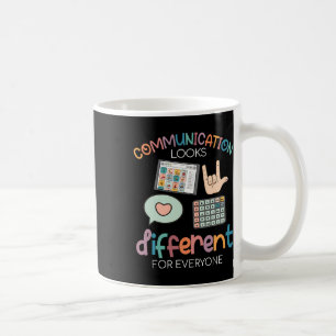 Kommunikation sieht für jeden Menschen mit Autismu Kaffeetasse