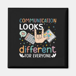 Kommunikation sieht für jeden Menschen mit Autismu Magnet