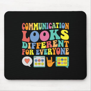 Kommunikation sieht für jeden Menschen mit Autismu Mousepad