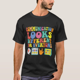 Kommunikation sieht für jeden Menschen mit Autismu T-Shirt