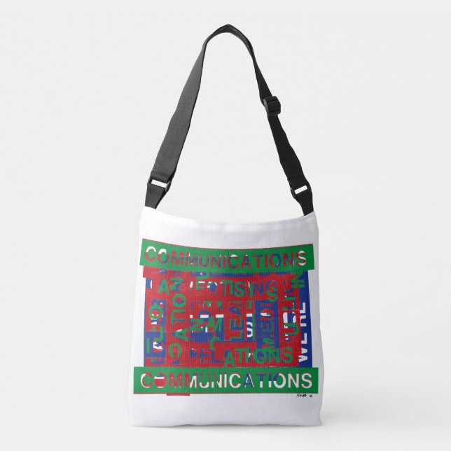 Kommunikationsaufschlüsselung Tragetaschen Mit Langen Trägern (Vorderseite)