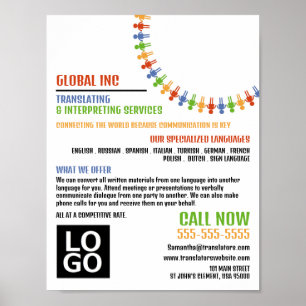 Kommunikationsdesign, Übersetzer und Dolmetscher Poster