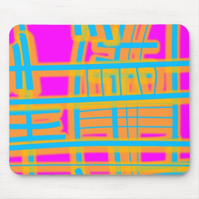 "Kommunikationslinien" Abstrakt Mousepad (Vorne)