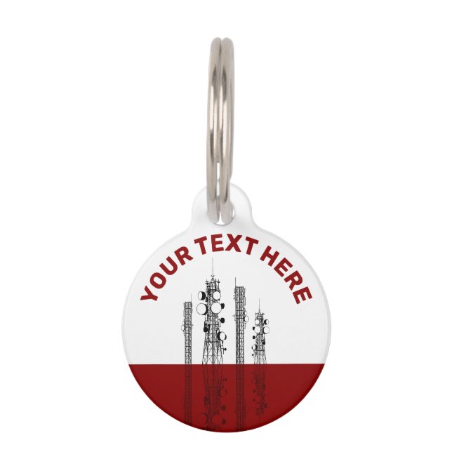 Kommunikationstürme Haustiermarke (Vorderseite)