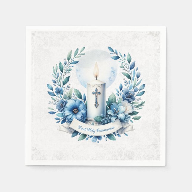 Kommunion Candle First Holly Communion Serviette (Vorderseite)