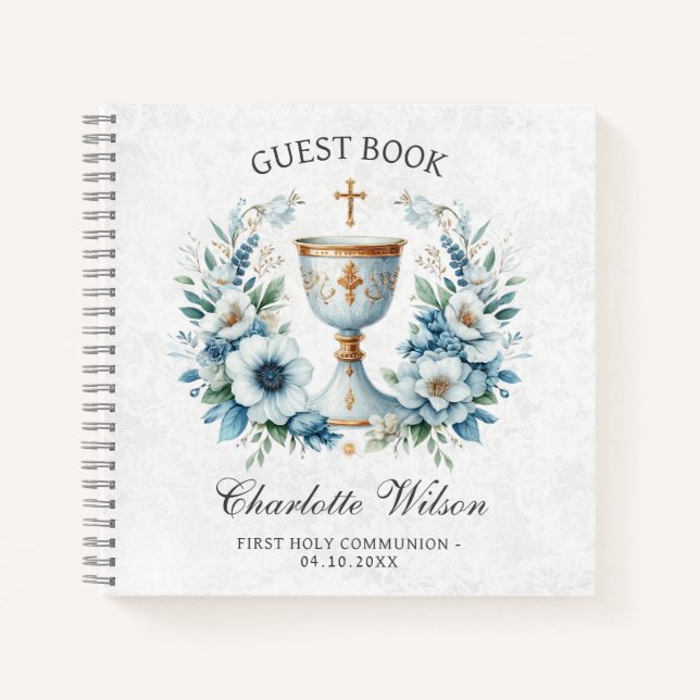Kommunion Cup First Holly Communion Gästebuch Notizbuch (Vorderseite)