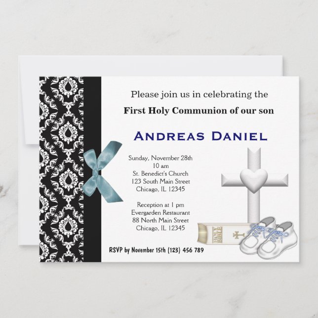 Kommunion Einladung (Vorderseite)