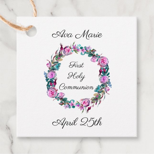 Kommunion Kreath Geschenkanhänger (Vorderseite)