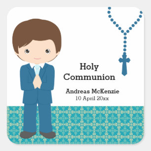 Kommunion Quadratischer Aufkleber