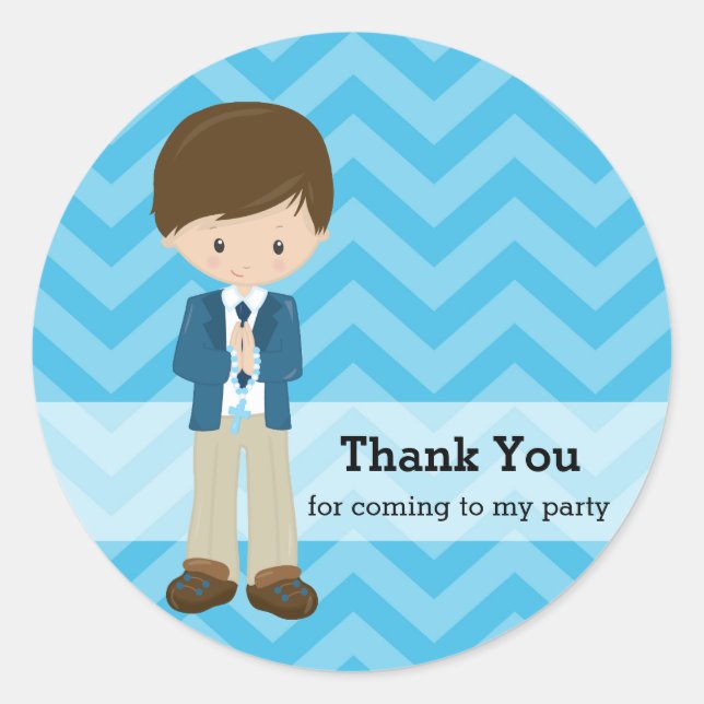 Kommunion Runder Aufkleber (Vorderseite)