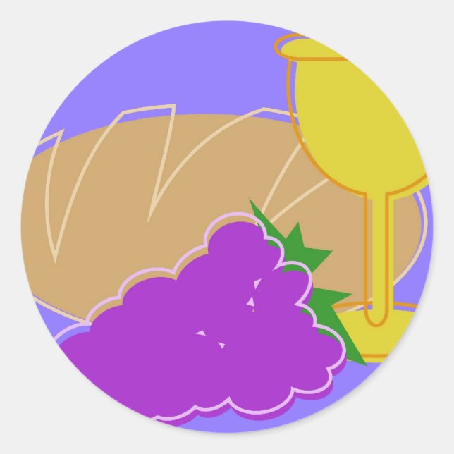 Kommunion Runder Aufkleber (Vorderseite)