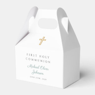 Kommunion über die religiöse Cross Green Boy Geschenkschachtel