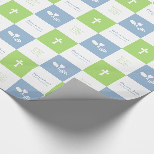 Kommunions-Brot des Lebens Geschenkpapier (Ecke)