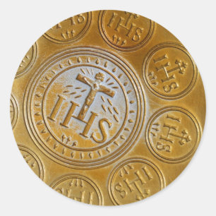 Kommunionsoblateform Runder Aufkleber