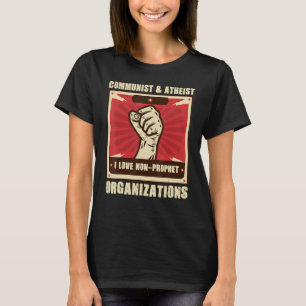 Kommunistische Atheistische Ich Liebe Keine Prophe T-Shirt