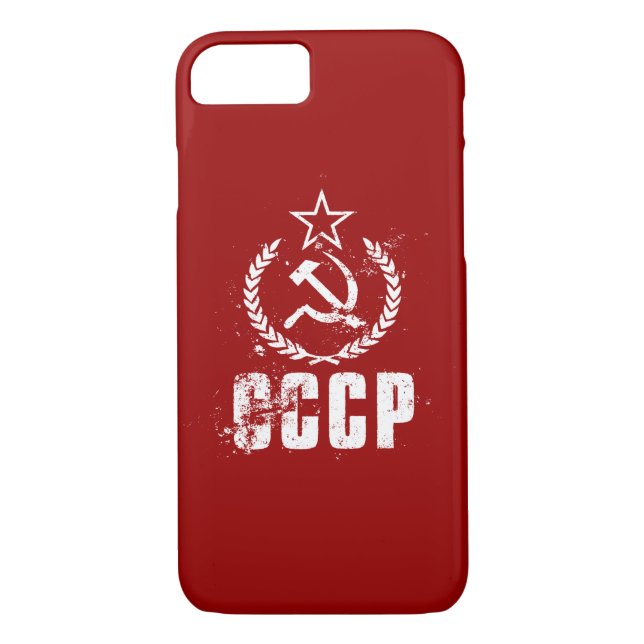 Kommunistische CCCP Hammer-Sichel weißes iPhone Case-Mate iPhone Hülle (Rückseite)