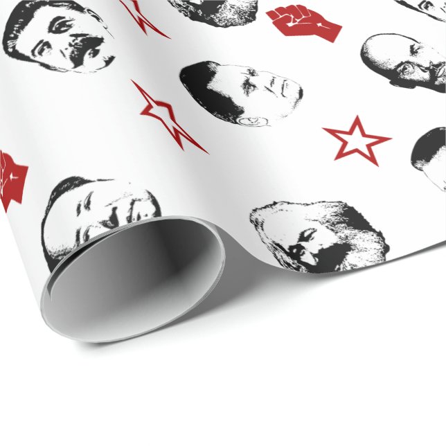 Kommunistische Führer Geschenkpapier (Rolleneckpunkt)