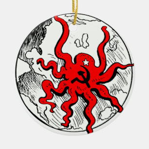 Kommunistische Krake Keramik Ornament