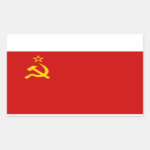 Kommunistische Russland-Flagge UDSSR Rechteckiger Aufkleber