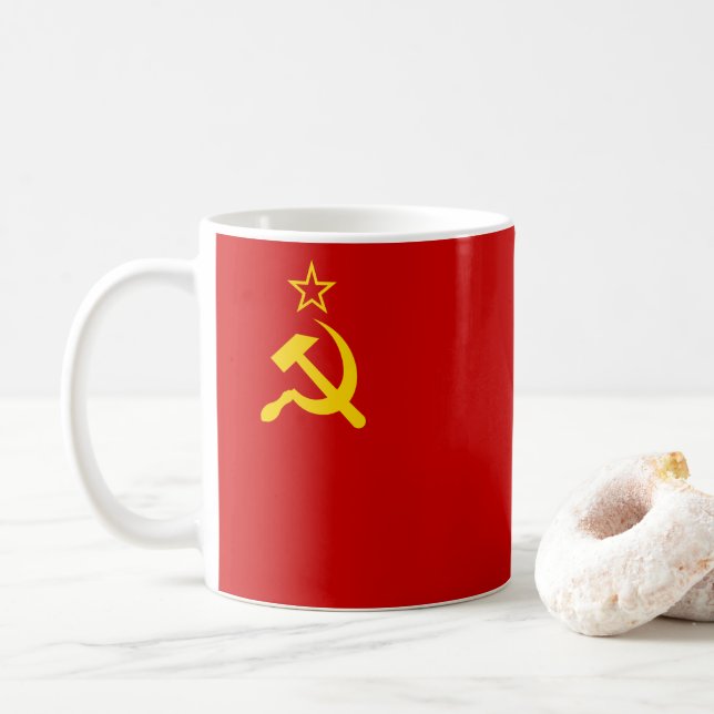 Kommunistische Sichel und Hammer der UdSSR-Gewerks Kaffeetasse (Mit Donut)