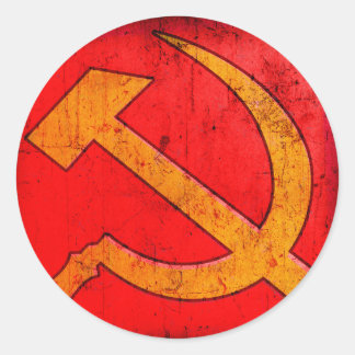 Kommunistische UdSSR Hammer und Sichelklecker Runder Aufkleber