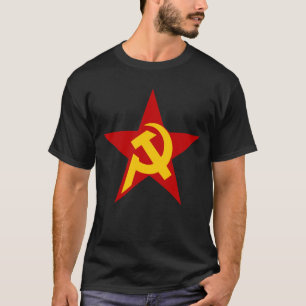Kommunistischer DHKC Stern auf Schwarzem T-Shirt