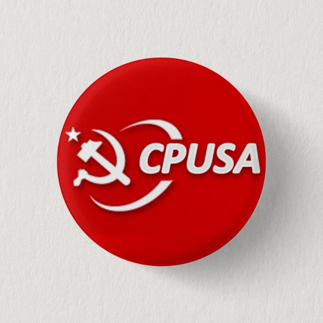 Kommunistischer Knopf des Party-(CPUSA) Button (Vorderseite)