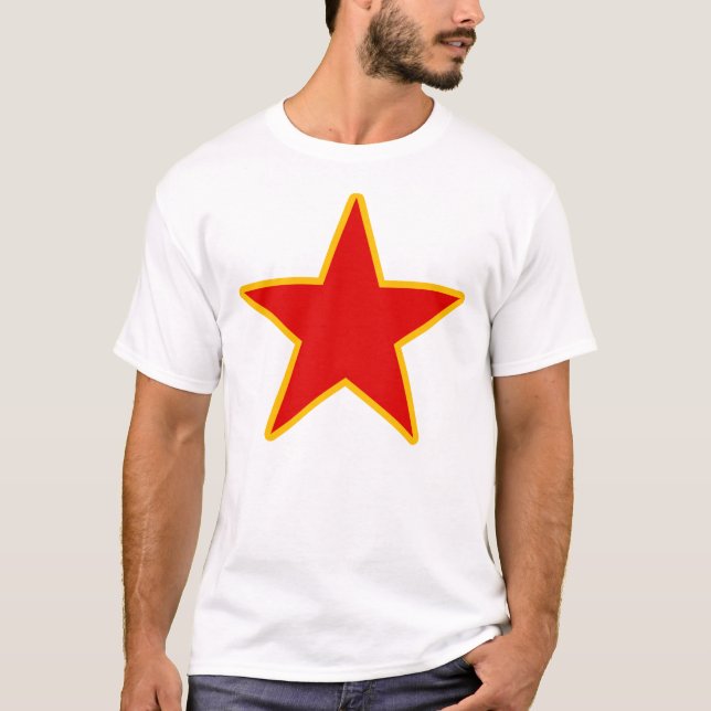 Kommunistischer roter Stern T-Shirt (Vorderseite)