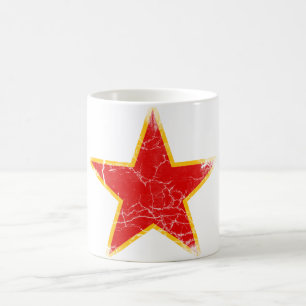 Kommunistischer roter Stern Vintag Kaffeetasse