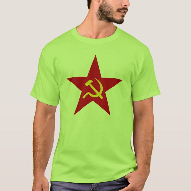 Kommunistischer roter T - Shirt des Sternes (Vorderseite)