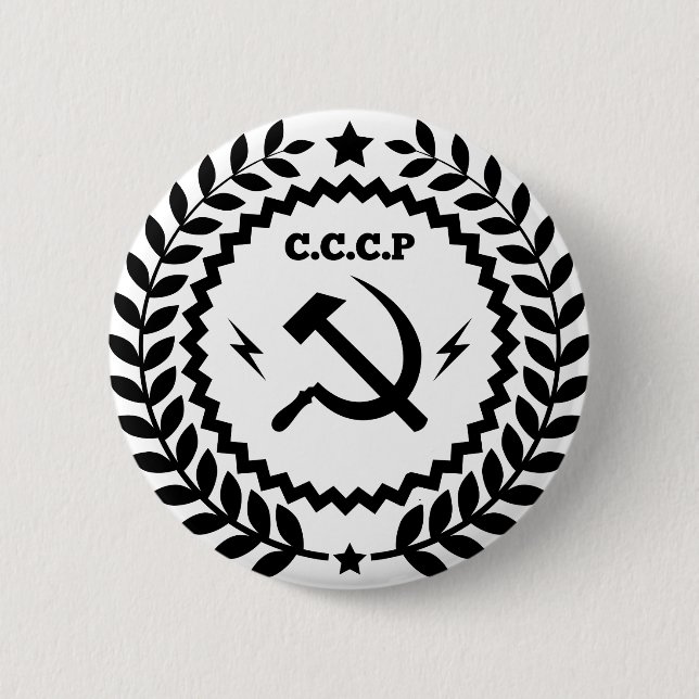 Kommunistisches CCCP Hammer-Sichel-Abzeichen Button (Vorderseite)