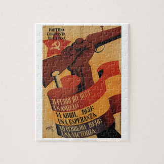 Kommunistisches Party von Spain_Propaganda Plakat Puzzle