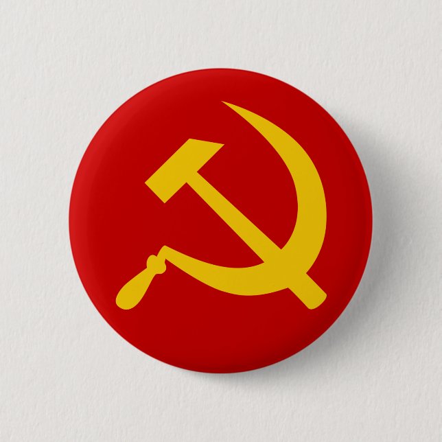 Kommunistisches UDSSR-Russe-Hammer und Sichel Button (Vorderseite)