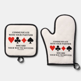 Kommunizieren Sie mit dem Partner Verwerfen Sie de Ofenhandschuh & Topflappen-Set