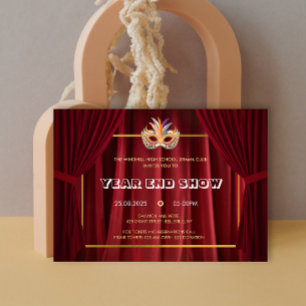 Komödie-Show Theater Darstellende Kunst Vorhangmas Einladung