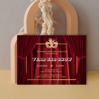 Komödie-Show Theater Darstellende Kunst Vorhangmas Einladung