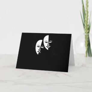 Komödie Tragödie Masken Schauspieler Geschenk Karte