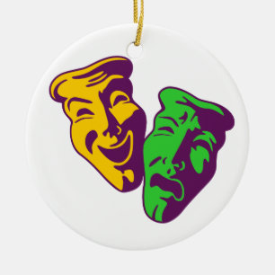 Komödie Tragödie Theater comedy tragedy theatre Keramikornament