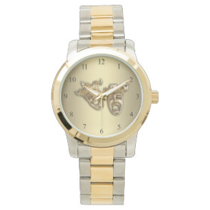 Komödie und Masken des Theaters Armbanduhr