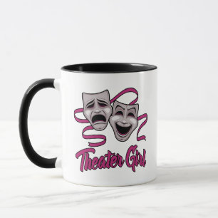 Komödie und Tragödie Theater Mädchen Tasse