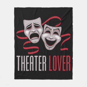 Komödie und Tragödie Theaterliebhaber Fleecedecke