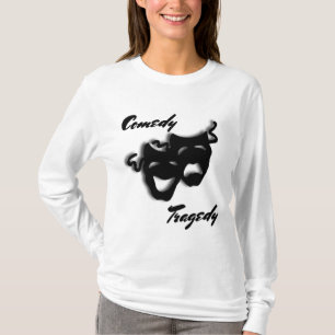 Komödie- und Tragödienmasken Theater Langarm T-Shi T-Shirt