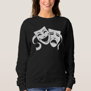 Komödie- und Tragödientheater Weiße Masken Männer  Sweatshirt