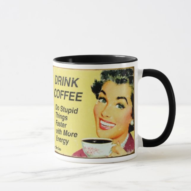 KOMÖDIEN-KAFFEETASSE-VINTAGE WERBUNG TASSE (Rechts)