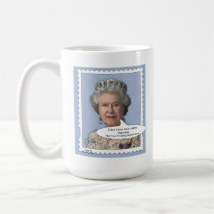 Komödien-Tasse der Königin-Elizabeth II Kaffeetasse