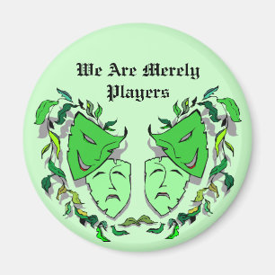 KOMÖDIEN-u. TRAGÖDIE-DRAMA-MASKEN-THEATER Magnet